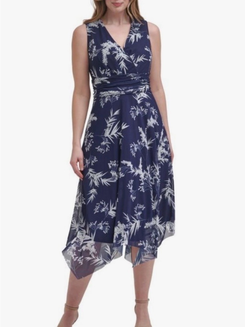 Jessica Howard Navy Dress with Floral Design